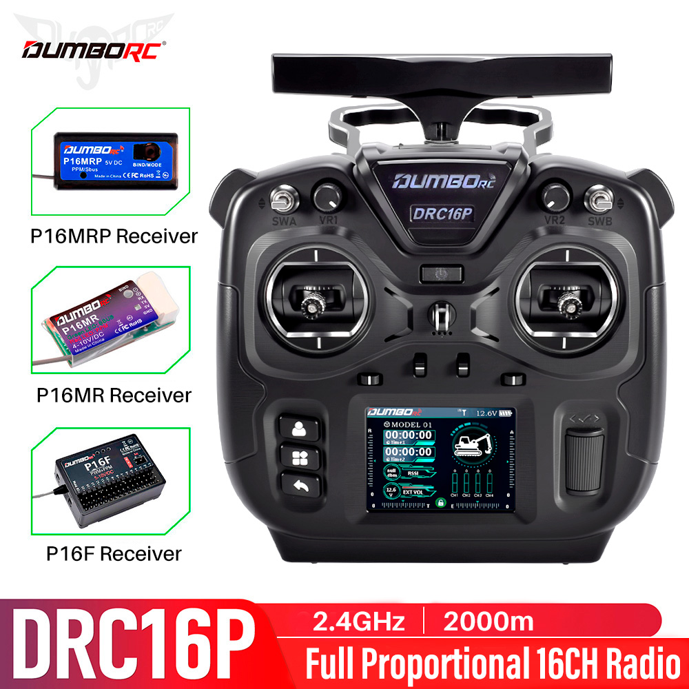 Rc Hobbies - Transmisor RC DUMBORC DRC16P de 16