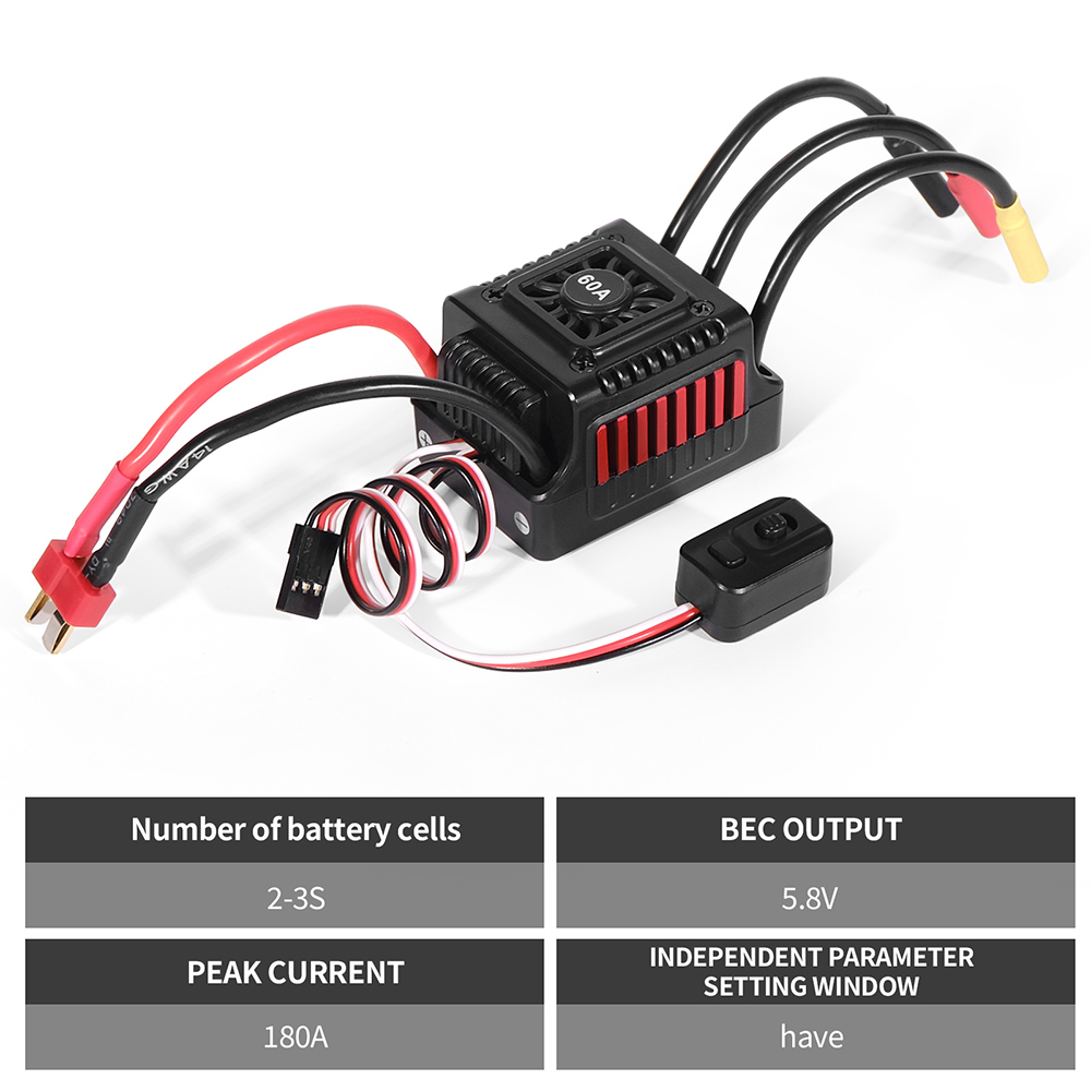 45A 60A RC ESC impermeable sin - Esc Waterproof 60A reseña y precio