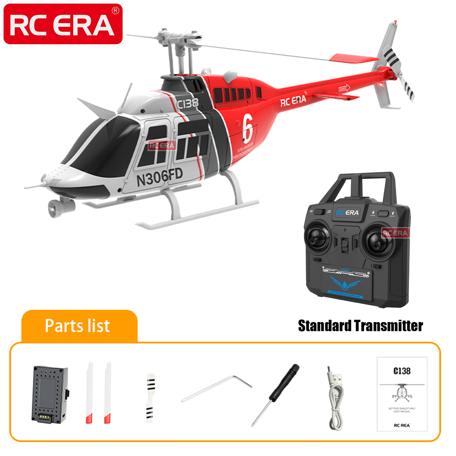 RC ERA C138 BELL 206 Jet Range - Rc Hobby Helicopter reseña y precio