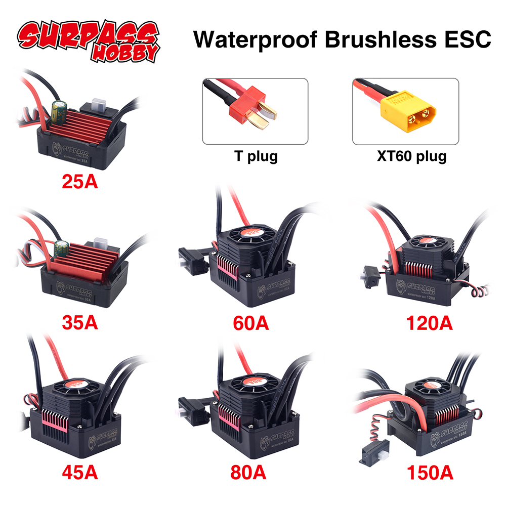 SURPASSHOBBY ESC 150A 80A 120A - Esc Waterproof 60A reseña y precio
