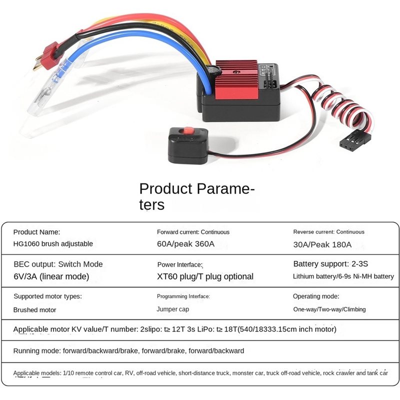 BEDW-HG1060 ESC resistente al  - Esc Waterproof 60A reseña y precio