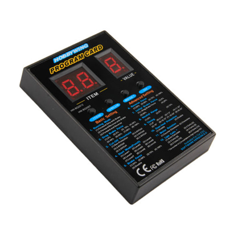 Tarjeta de programa Hobbywing  - Rc Hobby Grade Plane reseña y precio